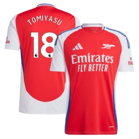 Koszulka Arsenal Tomiyasu 18 Domowe 2024-25 Koszulki Piłkarskie Krótki Rękaw